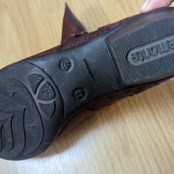 Remonte red leather women's leather boots -  gently used - Picture 4 of 5